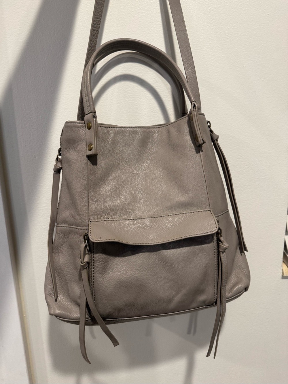 Sundance Catalog Italian Pebbled Leather Convertible Tote / Shoulder Bag ✨